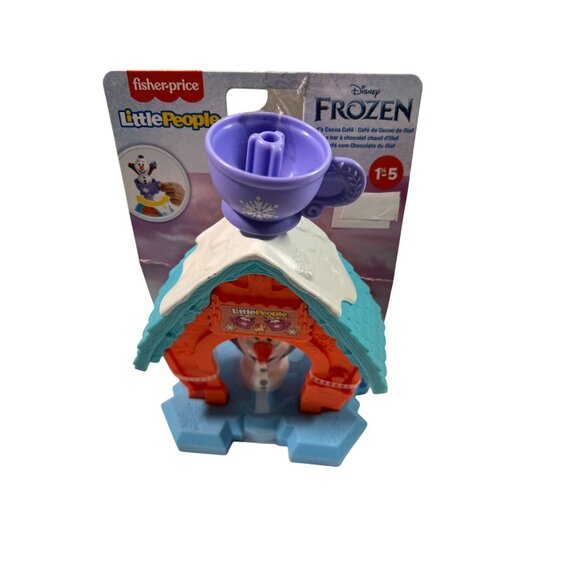 OLAF Fisher-Price Little People Disney Frozen Olafs Cocoa Cafe Playset NEW - Picture 6 of 6